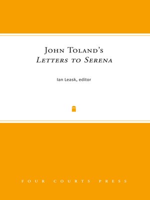 cover image of John Toland's 'Letters to Serena'